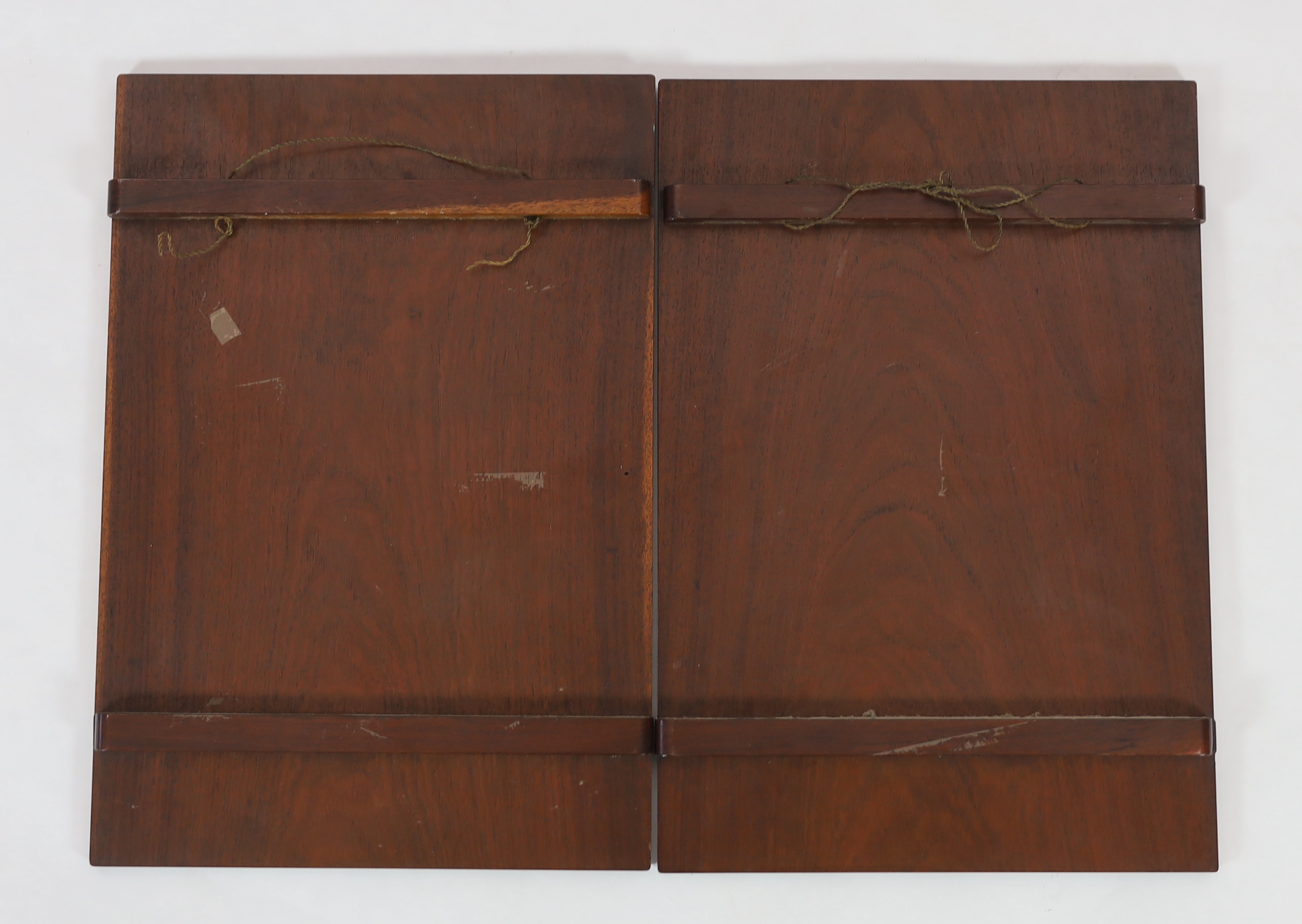 Two Japanese Shibayama type inlaid panels, 19th century, CITES Submission reference XNPLXS1W